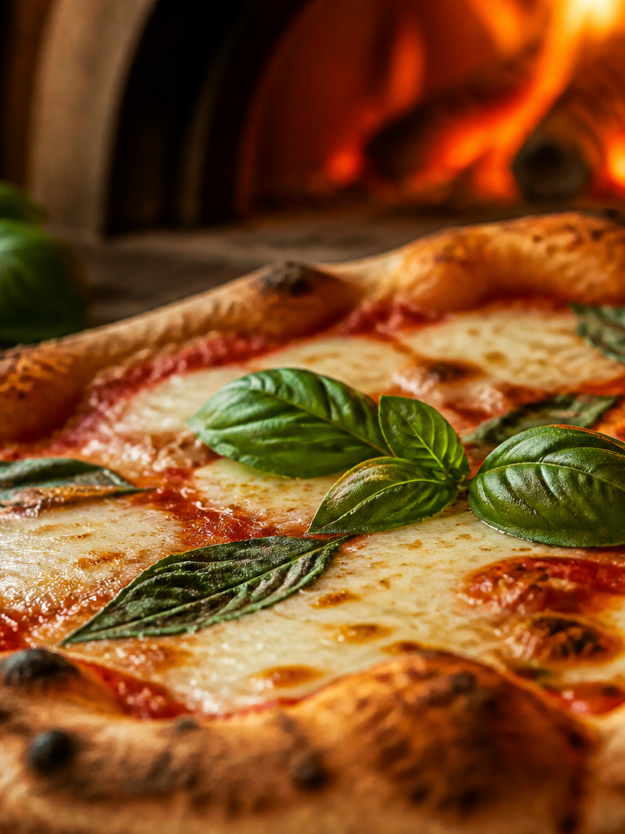 Pizza au feu de bois