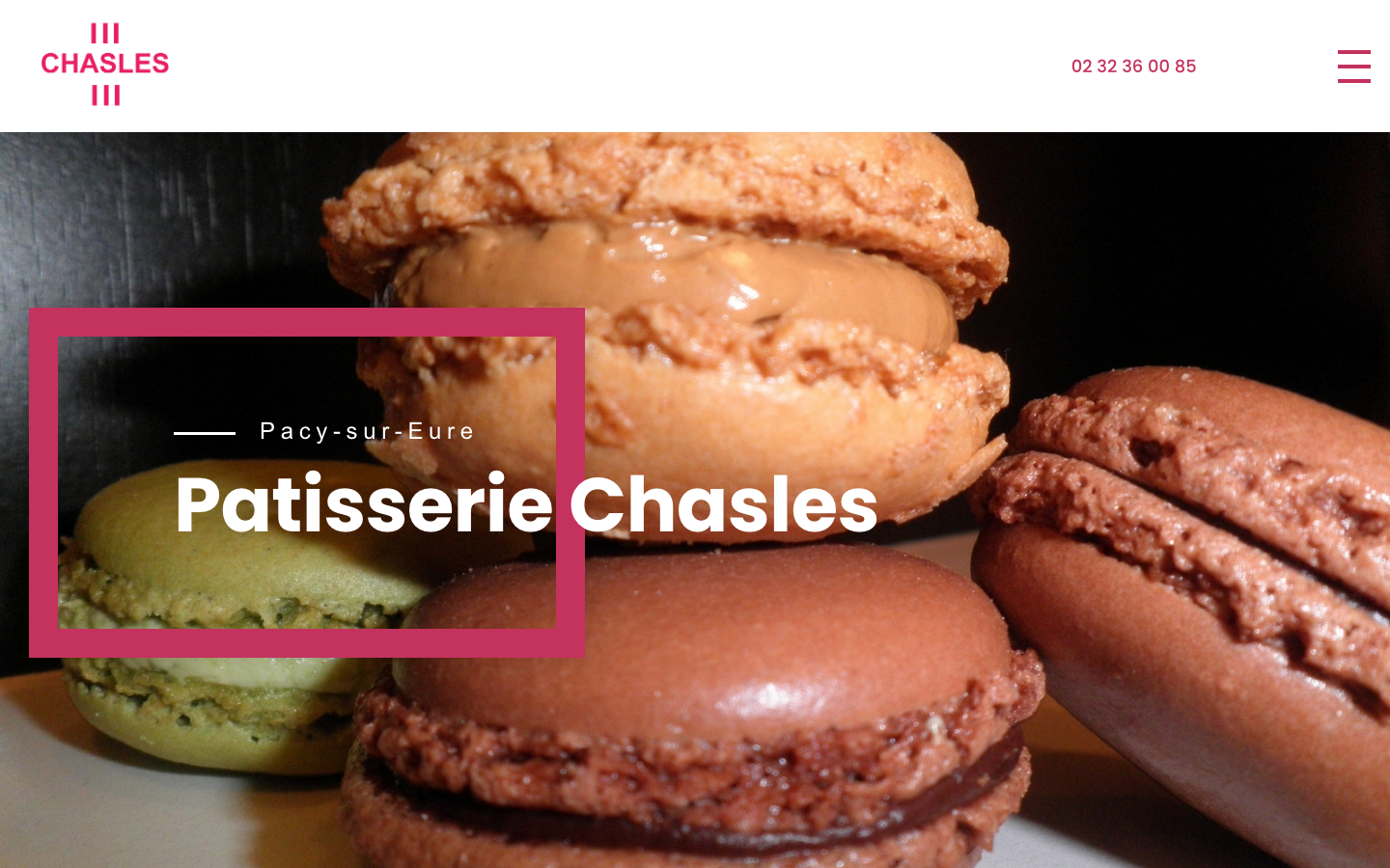 Aperçu du site Pâtisserie Chasles réalisé par Nivo Web