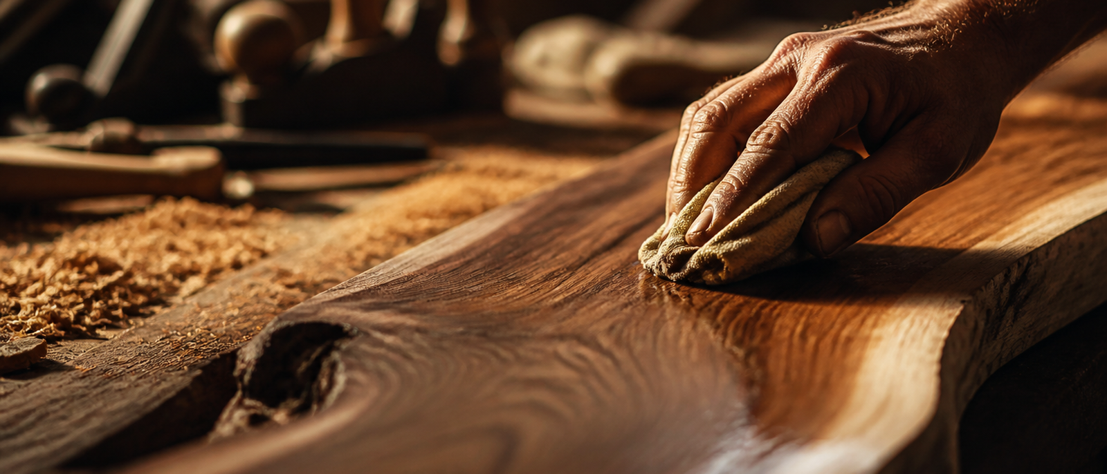 Détail d'une belle pièce de bois travaillée