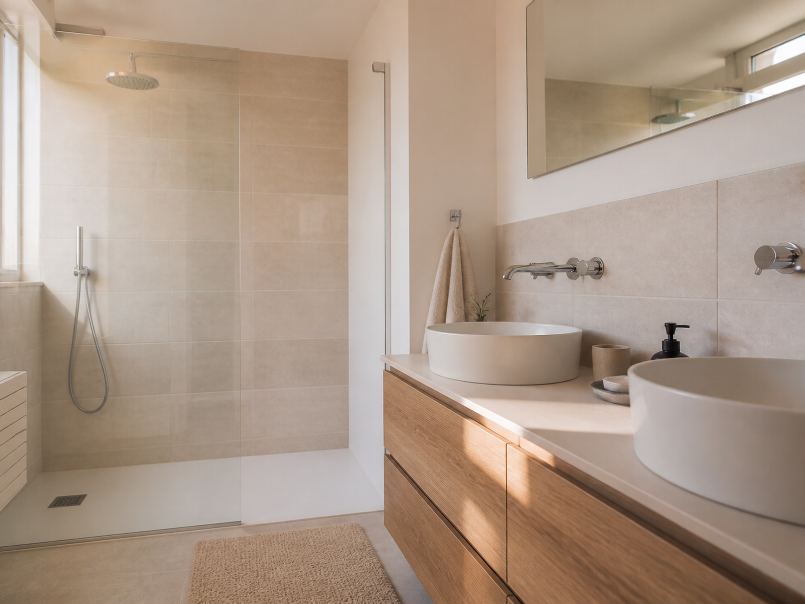 Salle de bain rénovée par un plombier-chauffagiste