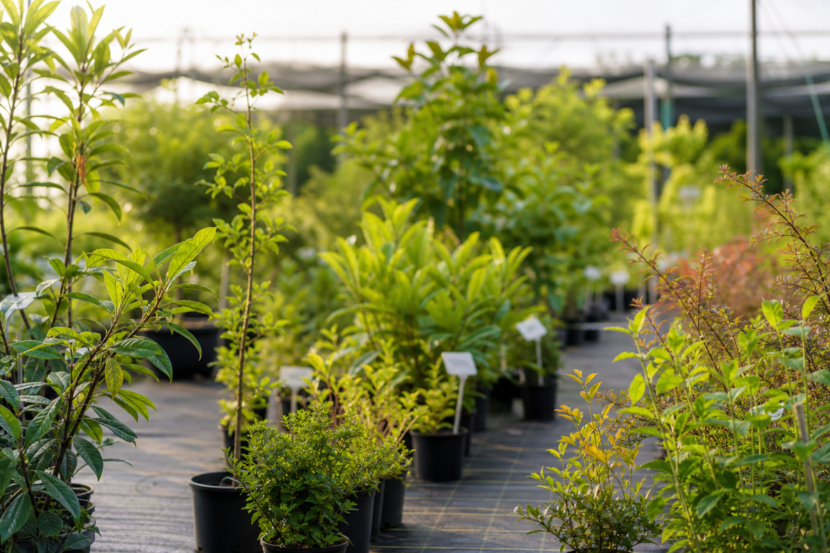Pépinière, jeunes plants