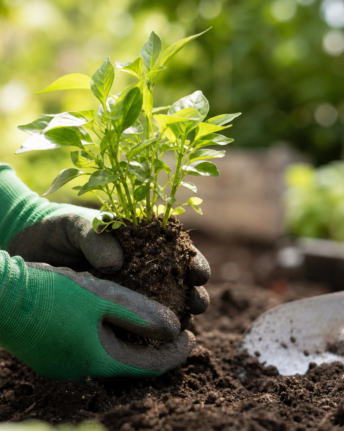 Le paysagiste au travail dans un jardin