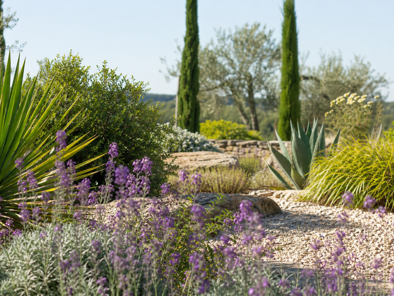 Jardin méditerranéen à Martillac