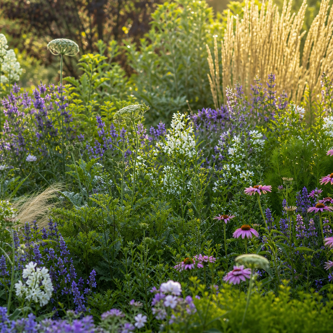 Détail d'un massif fleuri